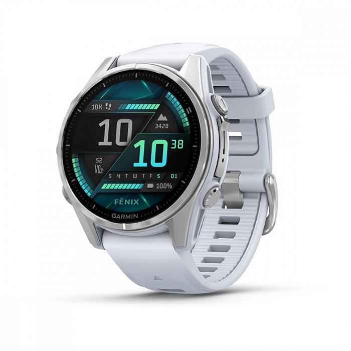 Garmin fenix 8 - 43 мм, AMOLED серебристый корпус, белый ремешок 010-02903-00 2641 - фото 11042