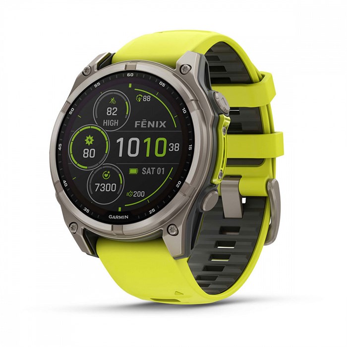 Garmin fenix 8 - 47 мм Solar, Sapphire, титановый серый с желтым ремешком  010-02906-21 2744 - фото 11662