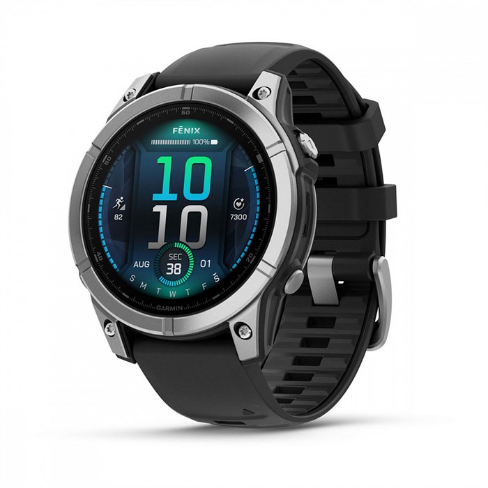 Часы Garmin fenix E - 47 мм, AMOLED серебристый стальной безель, черный силиконовый ремешок ( 010-03025-00) 2782 - фото 11945