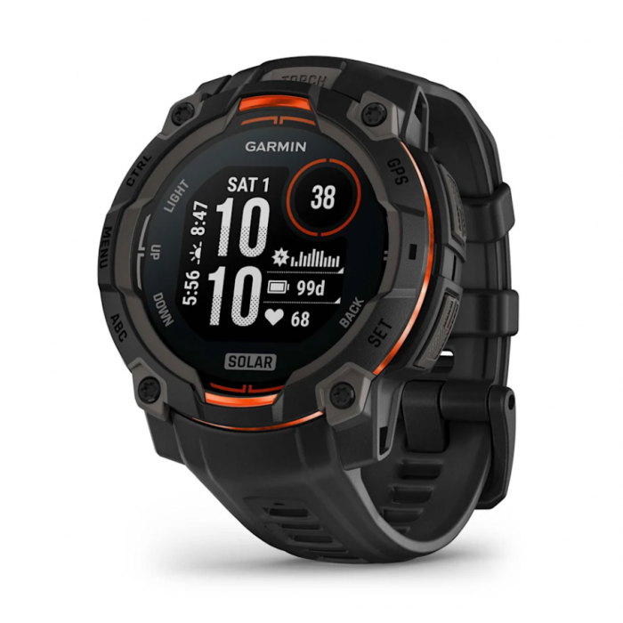 часы Garmin Instinct 3 – 50 mm, Solar Black with Charcoal Band (010-02935-00) 2823 - фото 12276