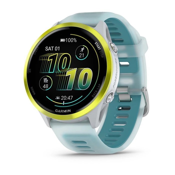 Умные часы Garmin Forerunner 570 - 47 мм Желтый алюминий с полупрозрачным белым/бирюзовым ремешком (010-02971-01) 2937 - фото 13304