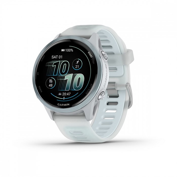 Умные часы Garmin Forerunner 570 - 47мм, светло-серый, алюминиевый безель ярко-желтого цвета, бирюзовый ремешок 010-02971-01 2971 - фото 13496