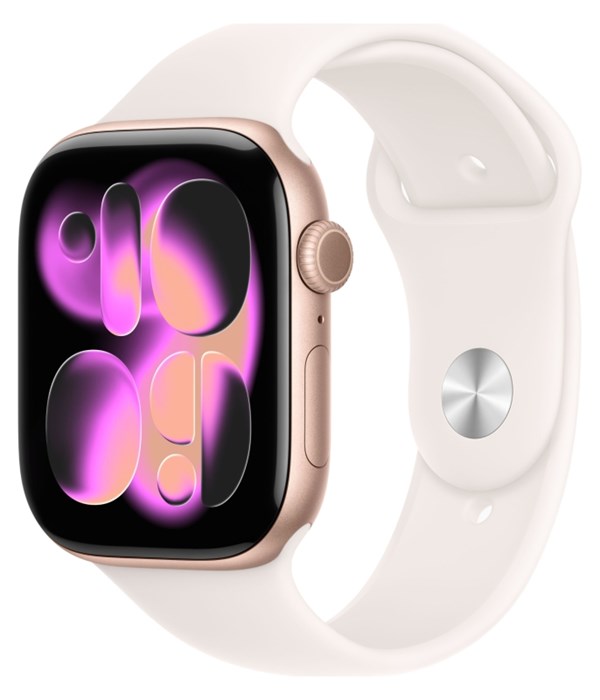 Умные часы Apple Watch Series 11, 46 mm, Rose Gold Aluminium Light Blush Sport Band 3121 - фото 14393