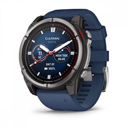 часы Garmin quatix 8 - 51 мм, AMOLED, Sapphire, Titanium, синий силиконовый ремешок Артикул: 010-02905-91 3207