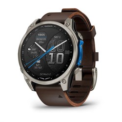 Авиационные умные часы Garmin D2 Mach 2 – 47 мм Титан с коричневым кожаным ремешком 010-02904-31 3509