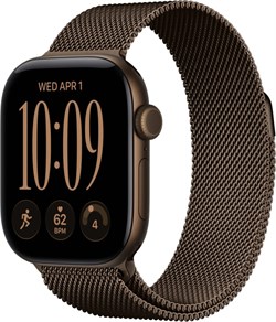 Часы Apple Watch Series 12 (2026), 46 мм, Titanium Milanese Loop Dark Bronze 3650
