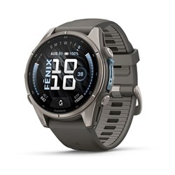 Умные часы Garmin Fenix 9 43mm Amoled Sapphire Titanium with Pebble Gray Silicone Band (010-04761-11) 3695