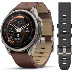 Часы Garmin Fenix 9 Pro 47 мм AMOLED inReach Titanium Walnut Leather Band 010-04336-41 3724