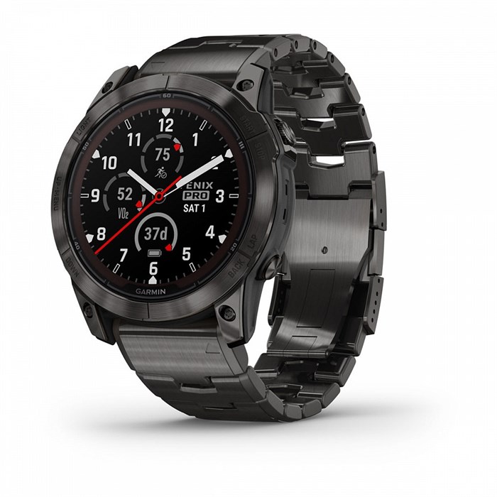 Умные часы Fenix 7X Pro Sapphire Solar Edition Титановый угольно-серый корпус с DLC-покрытием и титановым браслетом 010-02778-30 - фото 7614