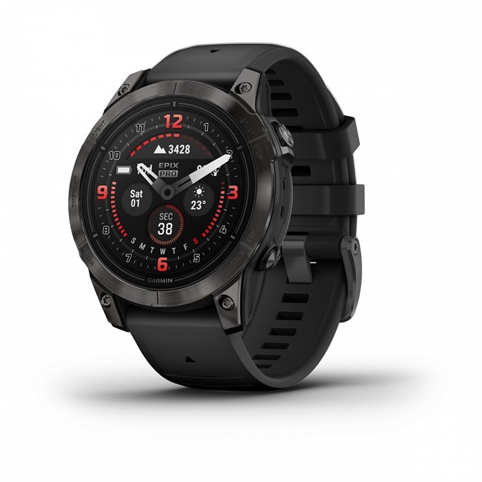 Умные часы Garmin Epix Pro (Gen 2) Sapphire Edition 47 мм, титановый, угольно-серый DLC, черный ремешок 010-02803-11 - фото 7652