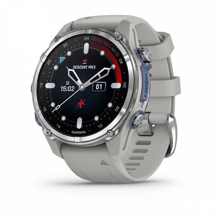 Умные часы Garmin DESCENT MK3 43 мм, дымчато-серый силиконовый ремешок 010-02753-04 - фото 9593