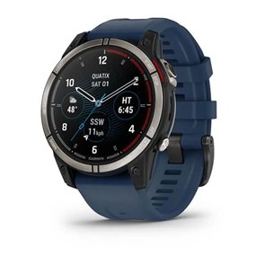 часы Garmin Quatix 7 Sapphire AMOLED  титановый с синим силиконовым ремешком 010-02582-61 2870