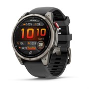 Умные часы Garmin fenix 8 Pro - 47 мм, AMOLED Sapphire, Carbon grey DLC titanium with Blackpebble grey silicone band 010-03198-11 3180