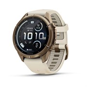 Часы Garmin Fenix 9 Pro - 43mm, inReach, Autumn Gold Titanium with Cream/French Gray Silicone Band 010-04335-21 3704