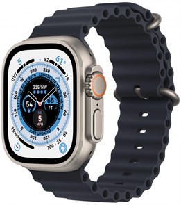 Apple Watch Ultra GPS + Cellular, 49 мм, корпус из титана, ремешок Ocean черного цвета