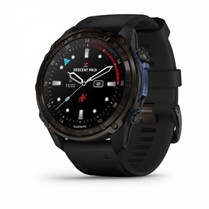 Умные часы Garmin DESCENT MK3I – 51 мм, титановый угольно-серый, DLC, черный силиконовый ремешок  010-02752-11