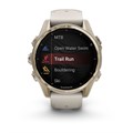 Garmin fenix 8 - 43 мм, AMOLED Sapphire, золотистый корпус, дымчато-серый ремешок 010-02903-11 2638