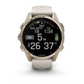 Garmin fenix 8 - 43 мм, AMOLED Sapphire, золотистый корпус, дымчато-серый ремешок 010-02903-11 2638