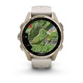 Garmin fenix 8 - 43 мм, AMOLED Sapphire, золотистый корпус, дымчато-серый ремешок 010-02903-11 2638
