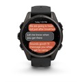Garmin fenix 8 - 43 мм, AMOLED Sapphire, угольно-черный DLC, пепельно-серый ремешок 010-02903-21 2639