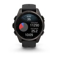 Garmin fenix 8 - 43 мм, AMOLED Sapphire, угольно-черный DLC, пепельно-серый ремешок 010-02903-21 2639