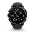 Garmin fenix 8 - 43 мм, AMOLED Sapphire, угольно-черный DLC, пепельно-серый ремешок 010-02903-21 2639