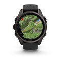 Garmin fenix 8 - 43 мм, AMOLED Sapphire, угольно-черный DLC, пепельно-серый ремешок 010-02903-21 2639