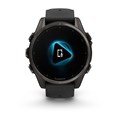 Garmin fenix 8 - 43 мм, AMOLED Sapphire, угольно-черный DLC, пепельно-серый ремешок 010-02903-21 2639