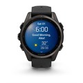 Garmin fenix 8 - 43 мм, AMOLED Sapphire, угольно-черный DLC, пепельно-серый ремешок 010-02903-21 2639