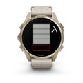 Garmin  fenix 8 - 43 мм, AMOLED Sapphire, золотистый, серый кожаный ремешок 010-02903-40 2640
