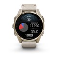 Garmin  fenix 8 - 43 мм, AMOLED Sapphire, золотистый, серый кожаный ремешок 010-02903-40 2640
