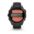 Garmin fenix 8 - 47 мм, AMOLED Sapphire, угольно-черный DLC, пепельно-черный силиконовый ремешок 010-02904-21 2644 - фото 11071