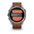 Garmin fenix 8 - 51 мм, AMOLED Sapphire, Titanium, каштановый кожаный ремешок 010-02905-40 2646 - фото 11097