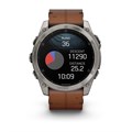 Garmin fenix 8 - 51 мм, AMOLED Sapphire, Titanium, каштановый кожаный ремешок 010-02905-40 2646 - фото 11099