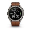 Garmin fenix 8 - 51 мм, AMOLED Sapphire, Titanium, каштановый кожаный ремешок 010-02905-40 2646 - фото 11100