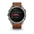 Garmin fenix 8 - 51 мм, AMOLED Sapphire, Titanium, каштановый кожаный ремешок 010-02905-40 2646 - фото 11102