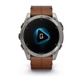 Garmin fenix 8 - 51 мм, AMOLED Sapphire, Titanium, каштановый кожаный ремешок 010-02905-40 2646 - фото 11105
