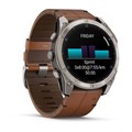 Garmin fenix 8 - 51 мм, AMOLED Sapphire, Titanium, каштановый кожаный ремешок 010-02905-40 2646 - фото 11106