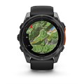 Garmin fenix 8 - 51 мм, AMOLED серый, черный силиконовый ремешок  010-02905-00 2647
