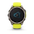 Garmin fenix 8 - 51 мм Solar, Sapphire, титановый серый с желтым ремешком   010-02907-21 2747 - фото 11711