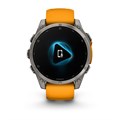 Garmin fenix 8 - 51 мм, AMOLED Sapphire, Titanium, светло-серый, оранжевый силиконовый ремешок 010-02905-11 2749 - фото 11753