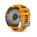 Garmin fenix 8 - 51 мм, AMOLED Sapphire, Titanium, светло-серый, оранжевый силиконовый ремешок 010-02905-11 2749 - фото 11756