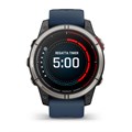 часы Garmin Quatix 7 Pro AMOLED, сапфировое стекло, титановый, темно-синий ремешок 010-02803-81 2868