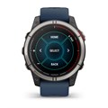 часы Garmin Quatix 7 Pro AMOLED, сапфировое стекло, титановый, темно-синий ремешок 010-02803-81 2868
