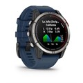 часы Garmin Quatix 7 Pro AMOLED, сапфировое стекло, титановый, темно-синий ремешок 010-02803-81 2868