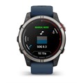 часы Garmin Quatix 7 Pro AMOLED, сапфировое стекло, титановый, темно-синий ремешок 010-02803-81 2868
