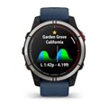 часы Garmin Quatix 7 Sapphire AMOLED  титановый с синим силиконовым ремешком 010-02582-61 2870 - фото 12807