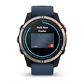 часы Garmin Quatix 7 Sapphire AMOLED  титановый с синим силиконовым ремешком 010-02582-61 2870 - фото 12811