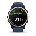 часы Garmin Quatix 7 Sapphire AMOLED  титановый с синим силиконовым ремешком 010-02582-61 2870 - фото 12812