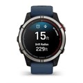 часы Garmin Quatix 7 Sapphire AMOLED  титановый с синим силиконовым ремешком 010-02582-61 2870 - фото 12813